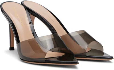 Gianvito Rossi Pointed Plexiglass Sandals With 85mm Heel Height In Black