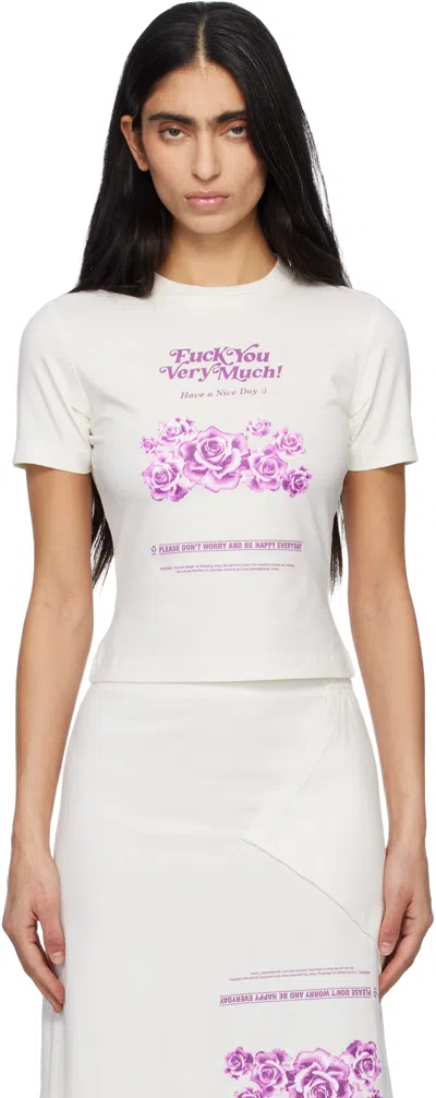 Vetements Printed T-shirt In White