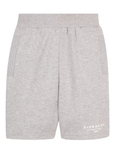 Givenchy Logo Shorts In Gray