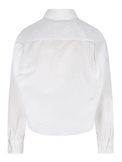 Aspesi Shirt Style Top Collared Neck Long Sleeves In White