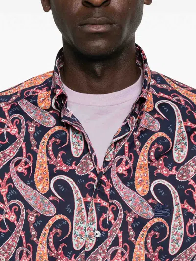 Etro Blue Shirts Men In Multi