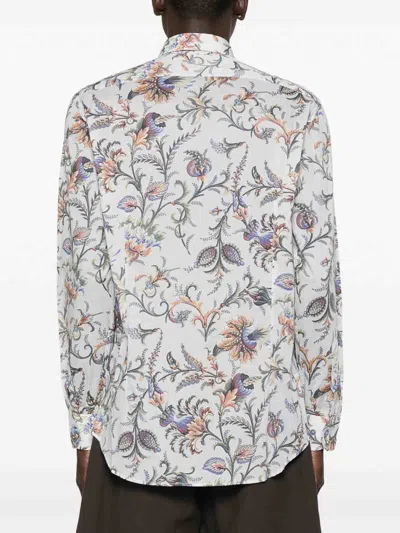 Etro Blue Shirts Men In Metallic