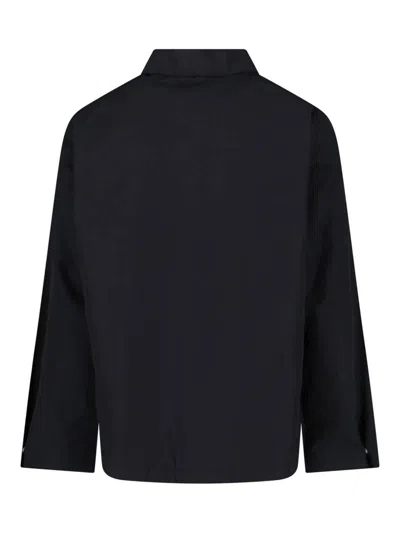 A.p.c. A. P.c. Logo-print Snap Front Coach Jacket In Black