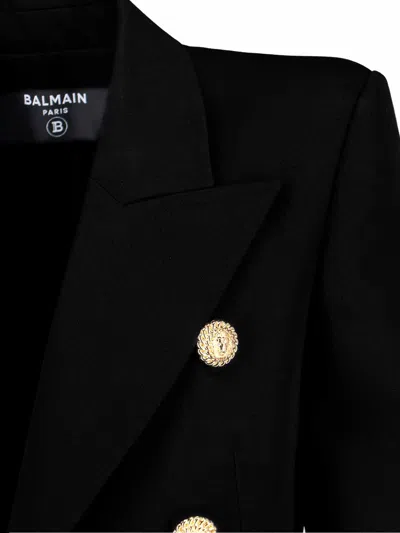 Balmain Classic Double-breasted Blazer In Black