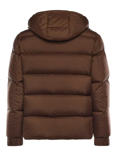 Hèskimo Logo Down Jacket In Brown
