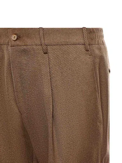 Santaniello Cavalry Wool Set In Brown