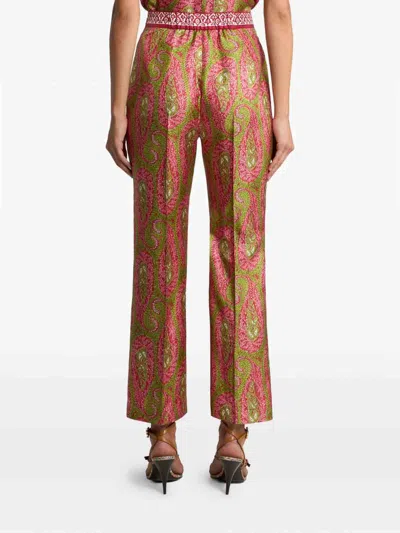 Etro Bootcut Pants In Green