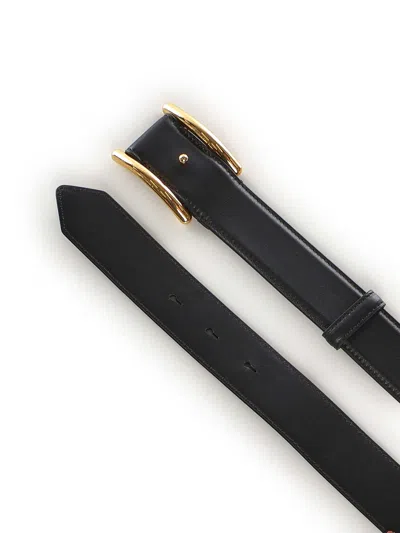 Alaïa Alaia Women Curved Leather Belt In Orange