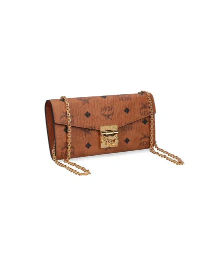 Mcm Chain Wallet In Brown