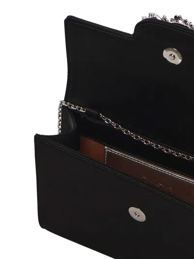Roger Vivier Chain Strap Clutch Bag Rectangular Shape In Black