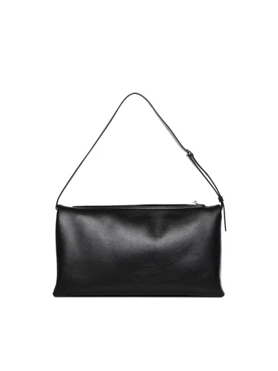 Courrèges Rectangular Black Handbag With Adjustable Shoulder Strap In Black