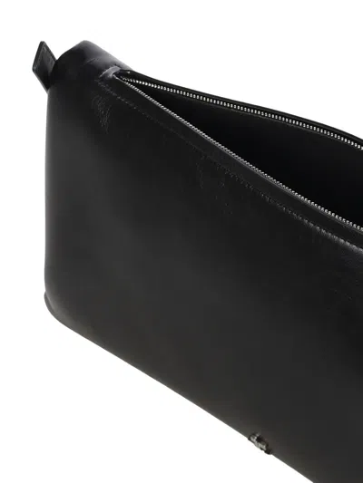 Courrèges Rectangular Black Handbag With Adjustable Shoulder Strap In Black