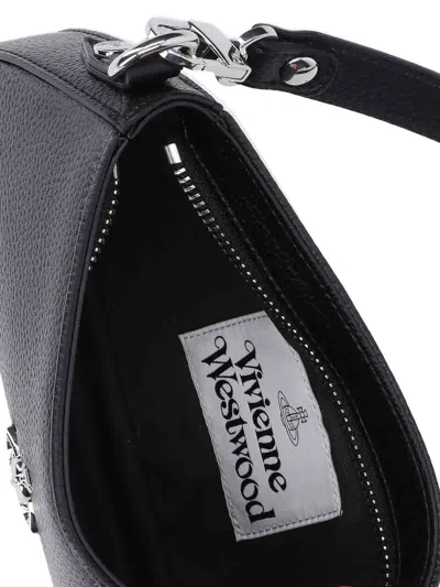 Vivienne Westwood Tasha Shoulder Phone Bag Faux Leather Black-3d-orb
