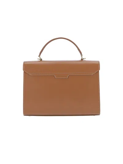 Anya Hindmarch Mortimer Leather Top Handle Bag In Brown