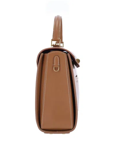 Anya Hindmarch Mortimer Leather Top Handle Bag In Brown