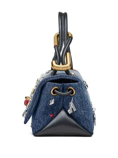 Marc Jacobs Chic Shoulder Bag Featuring Decorative Charms In Blue