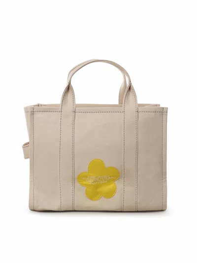 Marc Jacobs The Daisy Script Canvas Medium Tote Bag In Multi