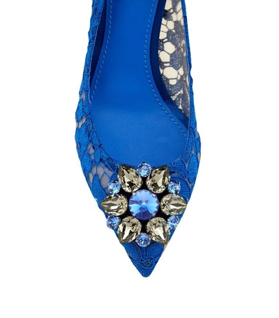 Shop Dolce & Gabbana Bellucci Embellished Lace Pump