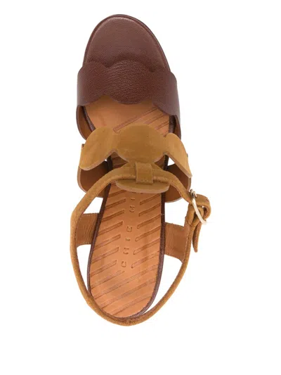 Chie Mihara Caliga Scalloped Strap Sandals In Multi
