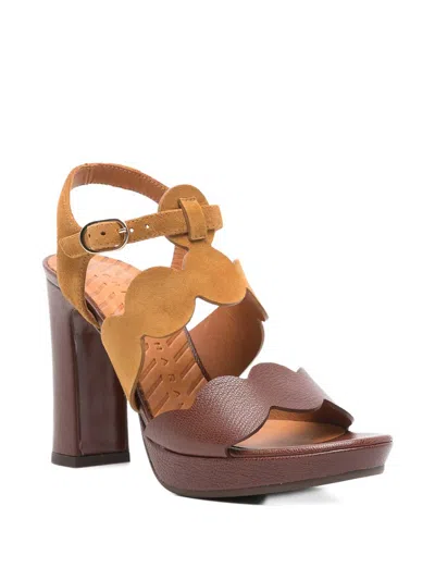 Chie Mihara Caliga Scalloped Strap Sandals In Multi