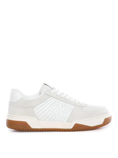 Valentino Sparry Sneakers In Split Leather And Nappa In White