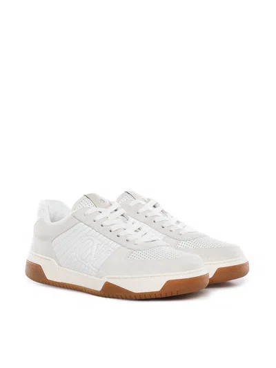 Valentino Sparry Sneakers In Split Leather And Nappa In White