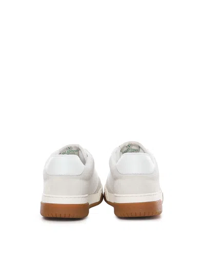 Valentino Sparry Sneakers In Split Leather And Nappa In White