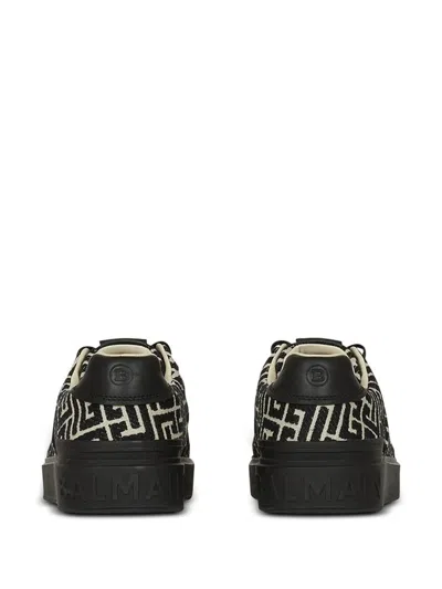 Balmain B Court Monogram Jacquard Low Top Sneaker In Multi