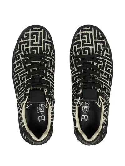 Balmain B Court Monogram Jacquard Low Top Sneaker In Multi