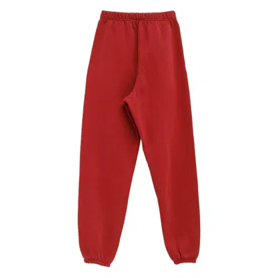 Essentials Drawstring Trousers In Burgundy