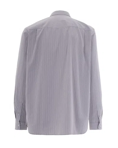 A.p.c. Stripe-pattern Shirt In Gray