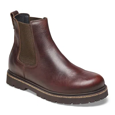 Birkenstock Highwood Slip-on Leather Boots In Brown
