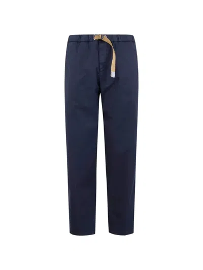 White Sand Pocket Elasticated Trousers In Blue