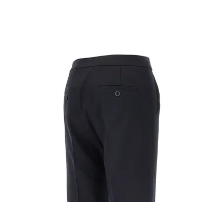 Max Mara Stretch Wool Tailored Pants In Blue