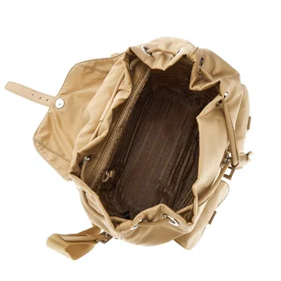 Prada Small Re-nylon Backpack In Sand