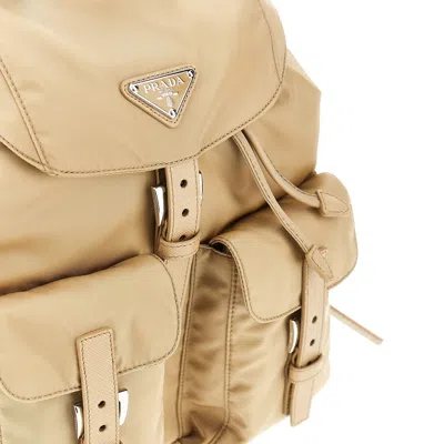 Prada Small Re-nylon Backpack In Sand