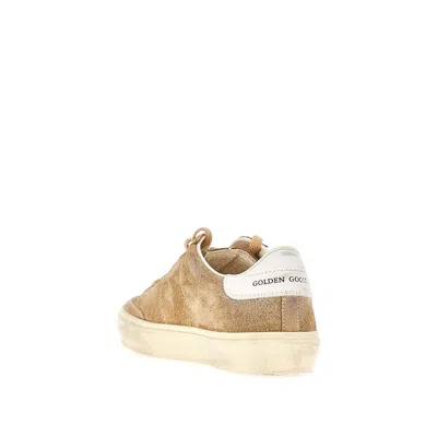 Golden Goose Soul Star Suede Sneakers With White Leather Heel Tab In Brown