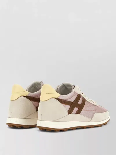 Hogan Athletic Suede And Technical Fabric Sneakers In White