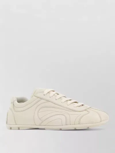 Prada Mens Neutral Montecarlo Re-edition 2005 Antiqued Leather Low-top Trainers Eur 42.5 / 8.5 Uk