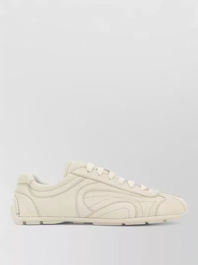 Prada Mens Neutral Montecarlo Re-edition 2005 Antiqued Leather Low-top Trainers Eur 42.5 / 8.5 Uk