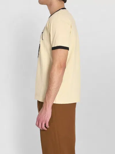 Valentino Garavani Butter-colored T-shirt With Panther Print In Neutral