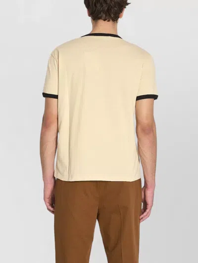 Valentino Garavani Butter-colored T-shirt With Panther Print In Neutral