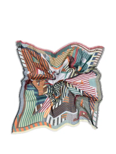 Bimba Y Lola Stripe-pattern Scarf In Multi