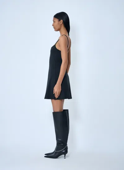 Diesel Mini Dress With Spaghetti Straps And Scoop Neck In Black