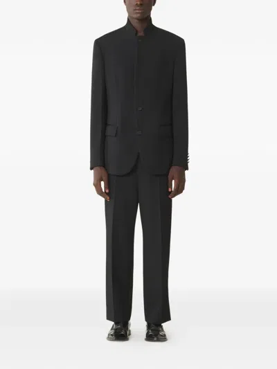 Lanvin Buttoned Wool Blazer In Black