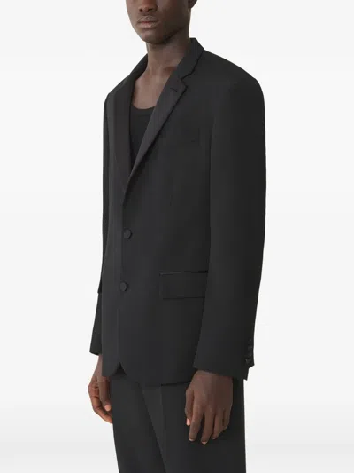 Lanvin Buttoned Wool Blazer In Black