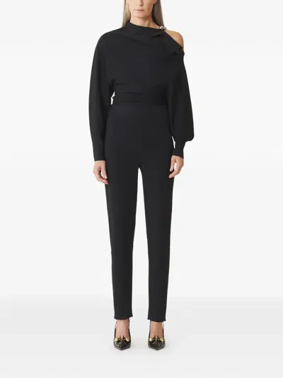 Lanvin Drape-detail Button Blouse In Black