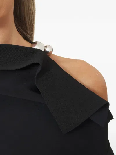 Lanvin Drape-detail Button Blouse In Black