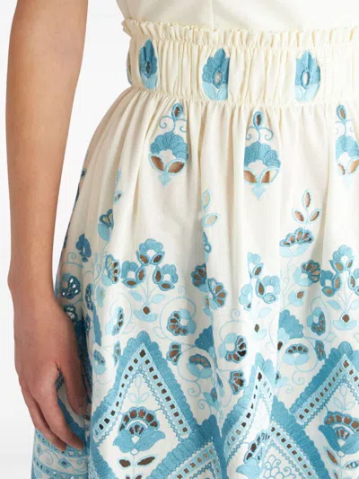 Etro Women Cotton Blend Short Dress In Blue