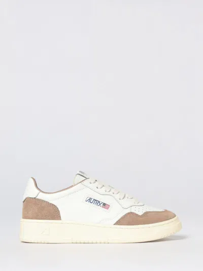 Autry 'medalist' White Low Top Sneakers With Logo Patch On Tongue And Side In Leather Blend Woman